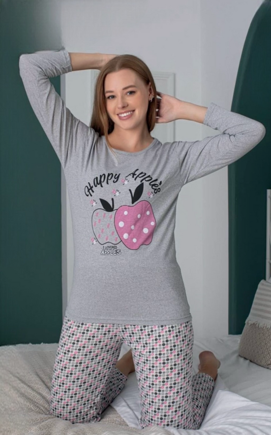 Βαμβακερή μακρυμάνικη πιτζάμα 6461