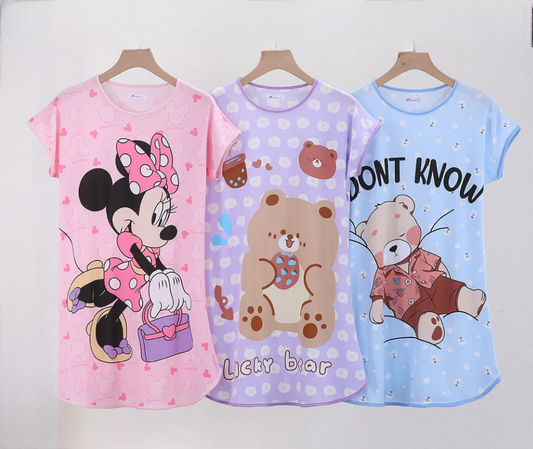 Κοντομάνικο νυχτικό 18125