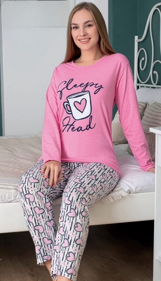 Βαμβακερή μακρυμάνικη πιτζάμα 6561