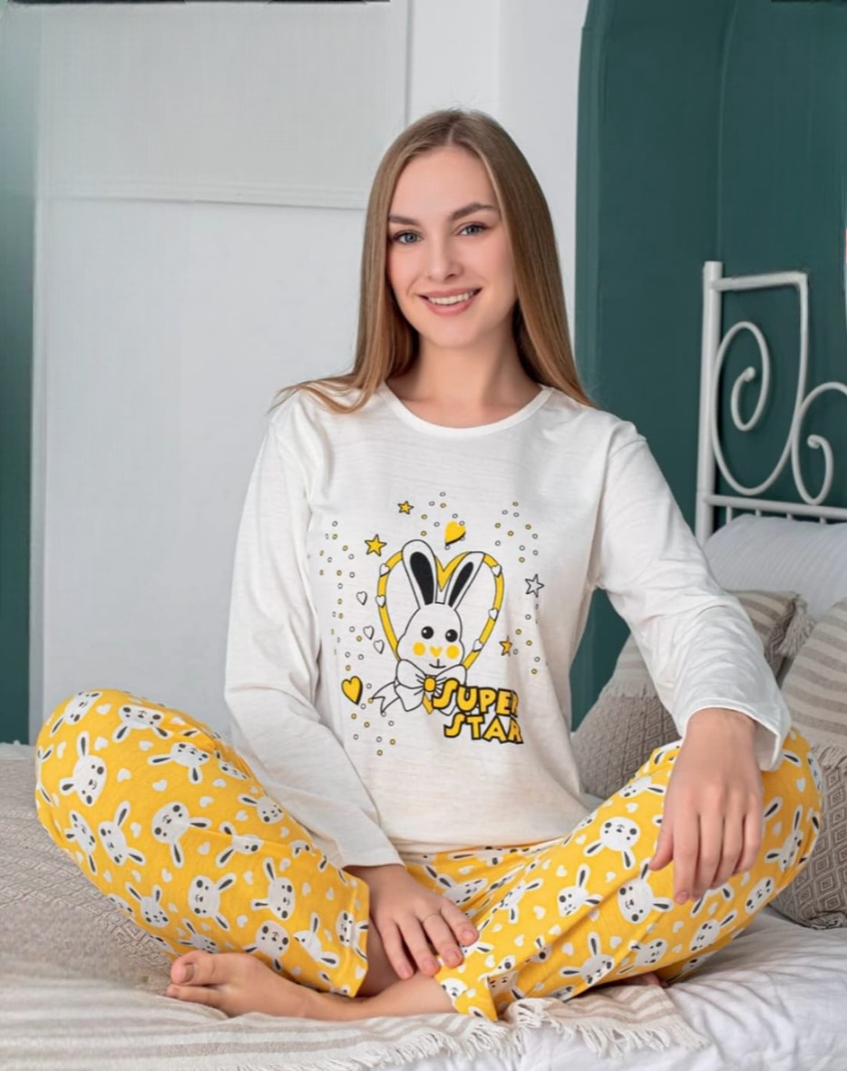 Βαμβακερή μακρυμάνικη πιτζάμα 6559