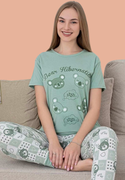 Γυναικεία κοντομάνικη πιτζάμα 6849 zzz