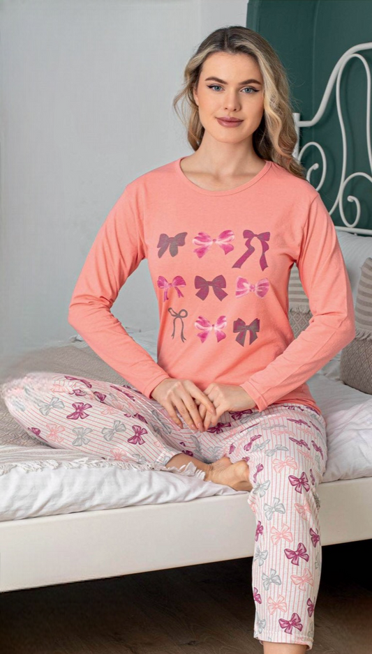 Βαμβακερή μακρυμάνικη πιτζάμα 6696