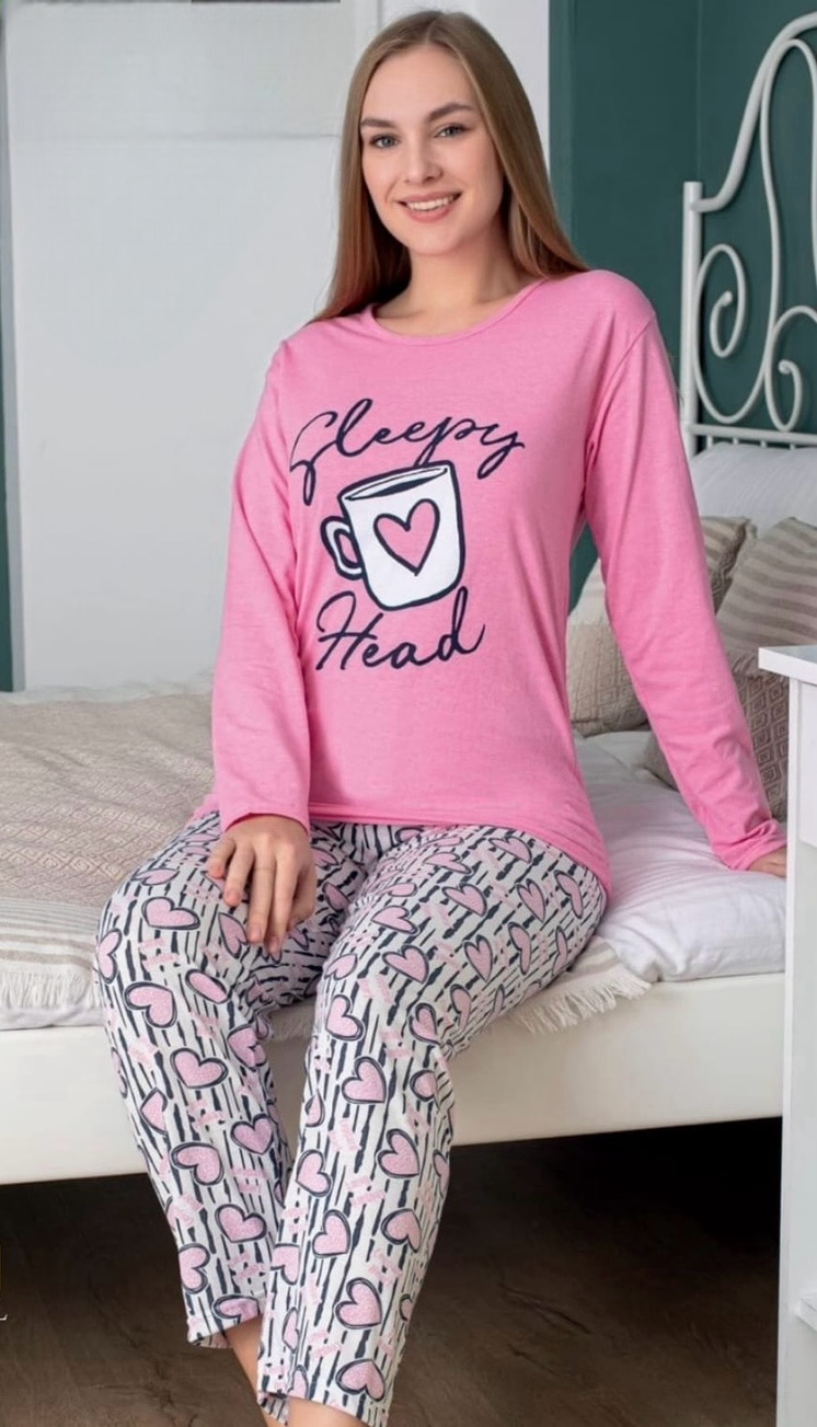 Βαμβακερή μακρυμάνικη πιτζάμα 6561