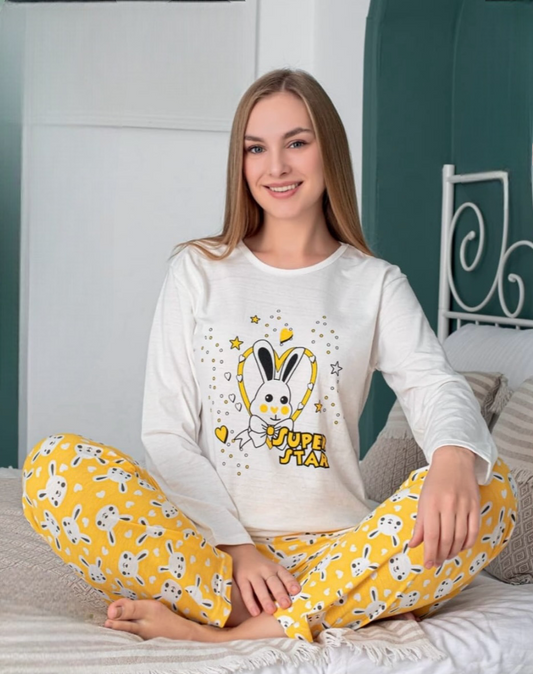 Βαμβακερή μακρυμάνικη πιτζάμα 6559